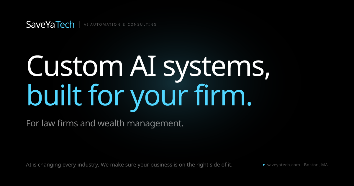 About SaveYa Tech | AI Automation Consultants